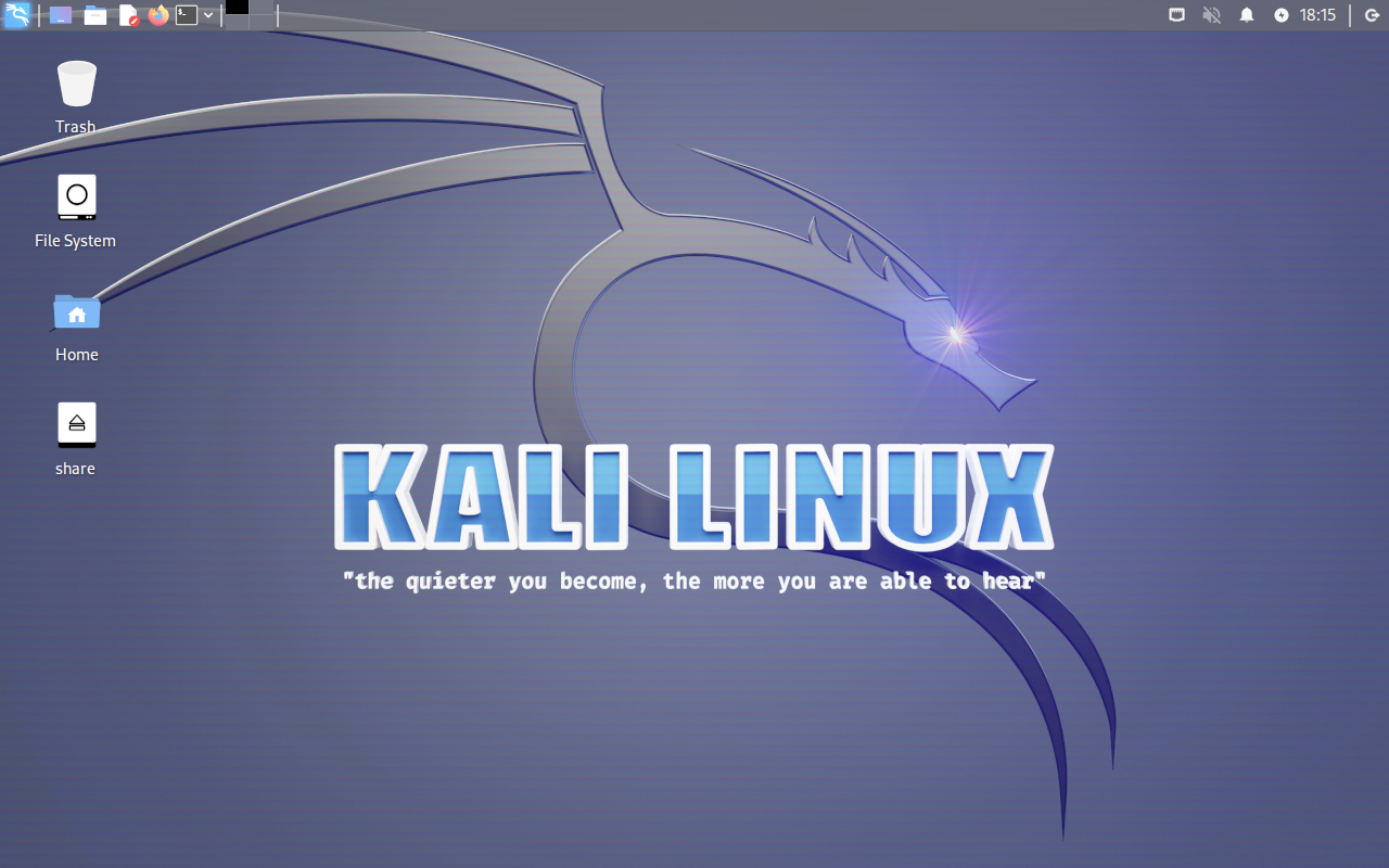 kali linux desktop